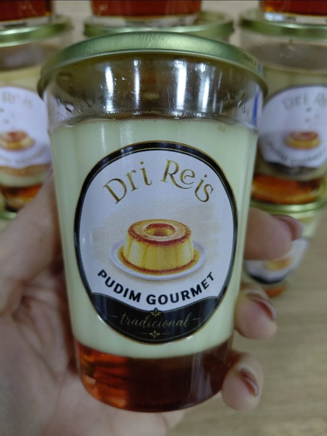 Pudim gourmet individual Dri Reis para estabelecimentos