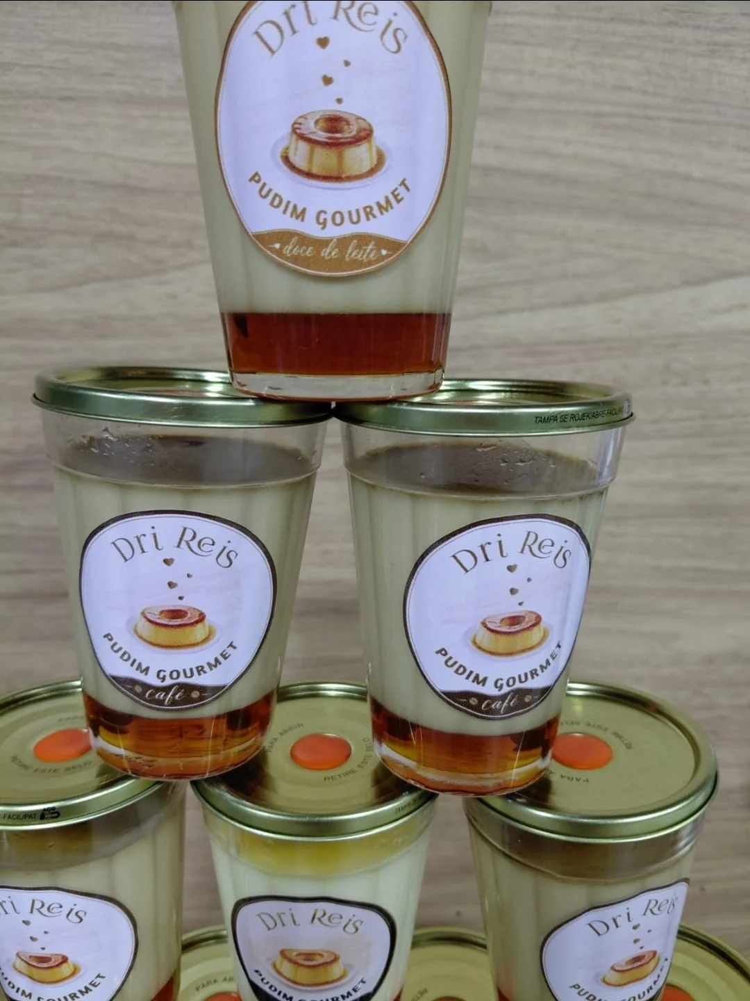Pudins gourmet Dri Reis para cafés restaurantes e mercados